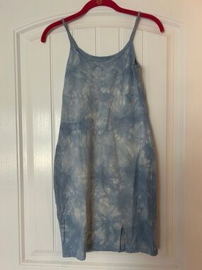 wild fable Light Blue and White Tie-Dye Slip Top